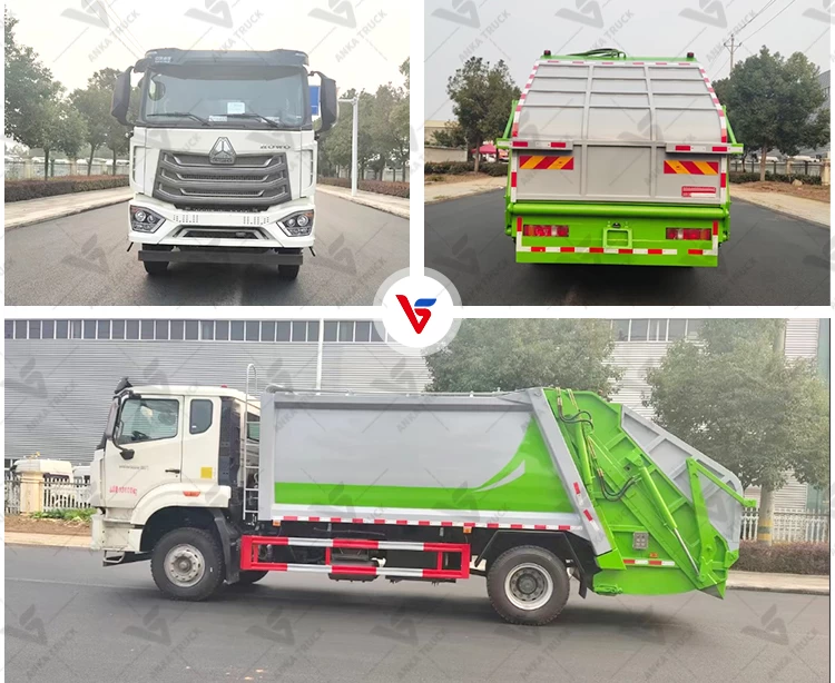 HOWO 14CBM Garbage Compactor Truck for Municipal Waste