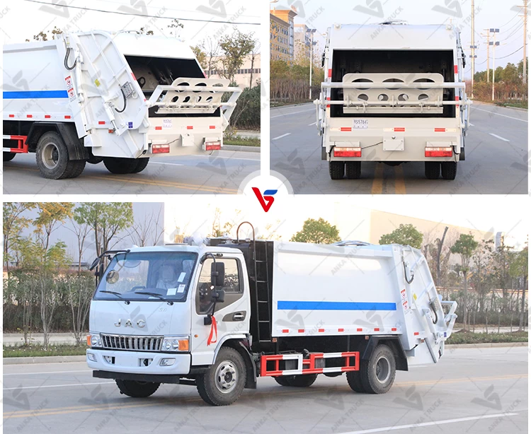 JAC 6CBM Rear Loader Refuse Truck for Downtown Sanitation