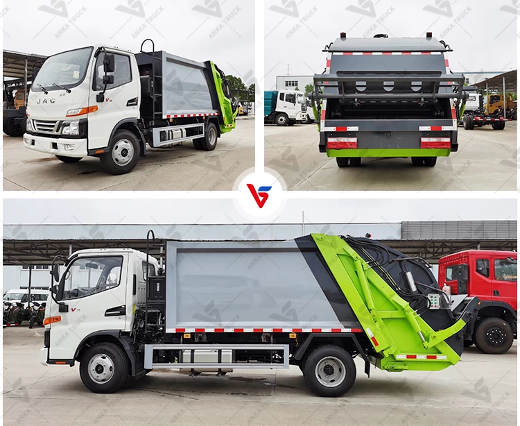 JAC 6CBM Waste Compactor Truck for Commercial Market Clean-Up