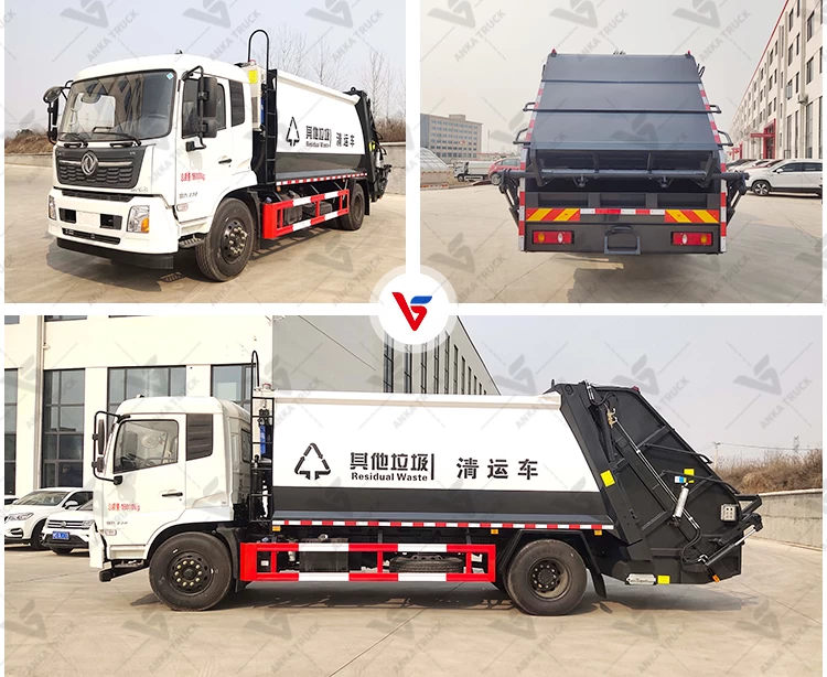 DONGFENG 8CBM Refuse Collector Truck for Curbside Bin Emptying