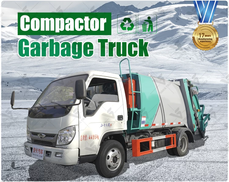 FOTON 5CBM Mini Refuse Compactor for Tight Street Waste