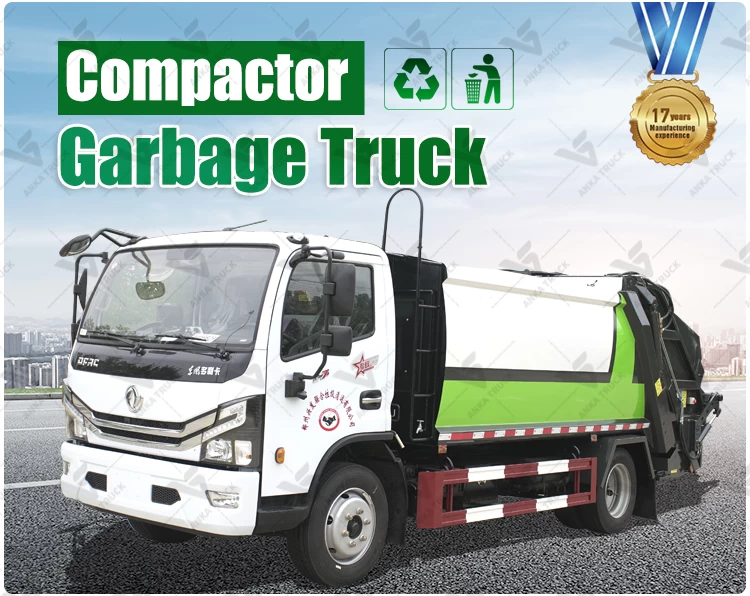 DONGFENG 8CBM Refuse Truck for Downtown Walkways