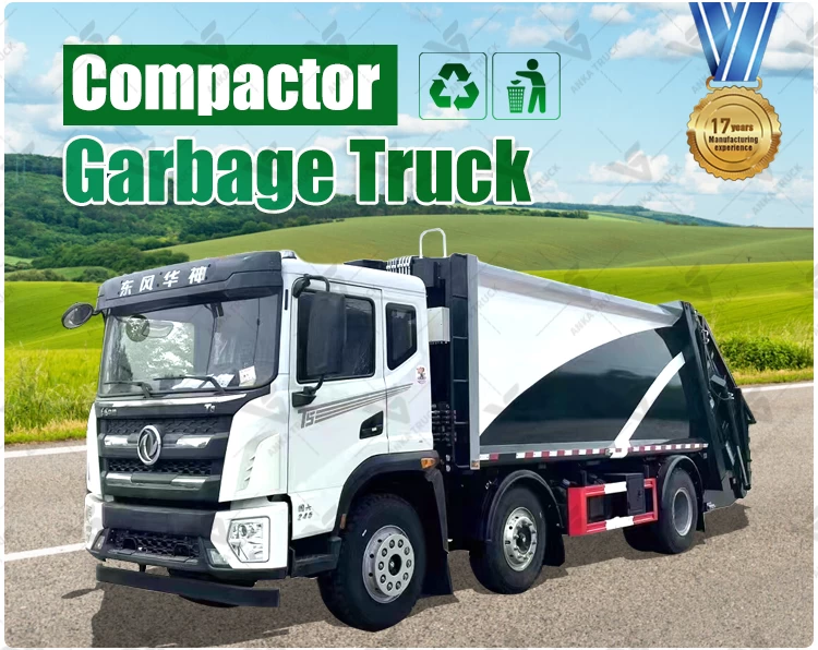 DONGFENG 22CBM Heavy Compactor Truck for Bulk Landfill Transfer