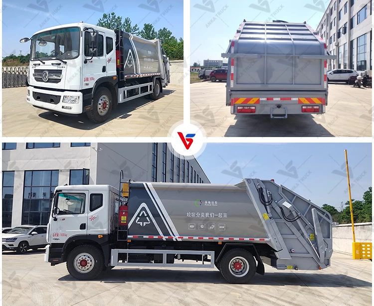 DONGFENG 14CBM Refuse Truck for Food Market Waste