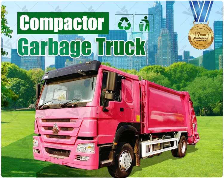 HOWO 14CBM Refuse Truck for Construction Camps