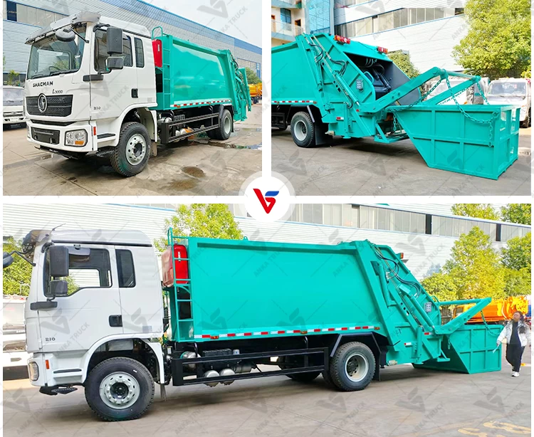 SHACMAN 12CBM Waste Truck for Commercial Plazas