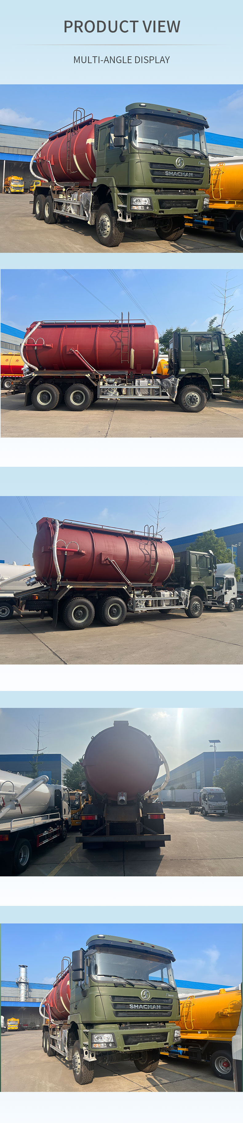  New or Used Shacman 6x4 18CBM Sewage Suction Truck Heavy Product  Pictures
