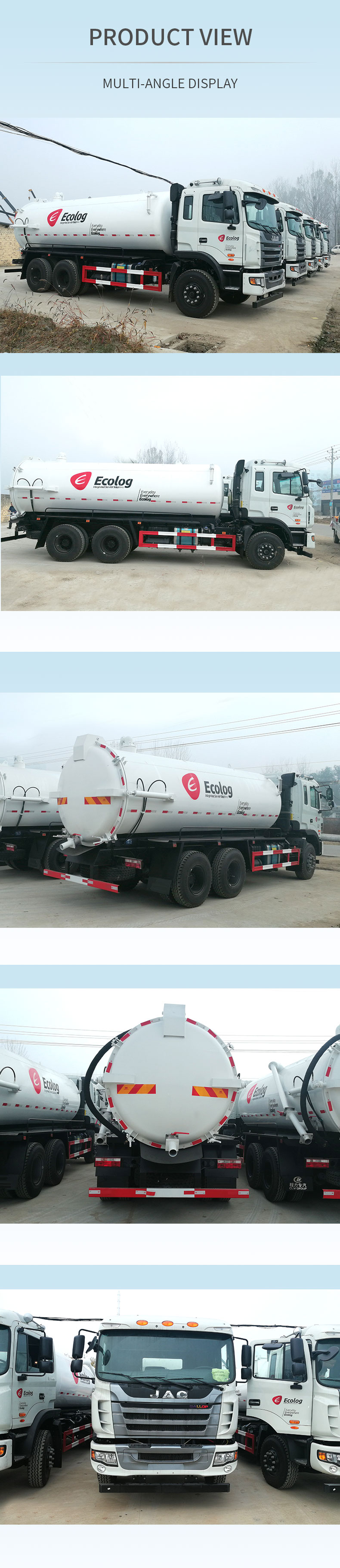  JAC 6x4 22CBM Vacuum Pump Suction Tnaker Truck for Sale Product  Pictures