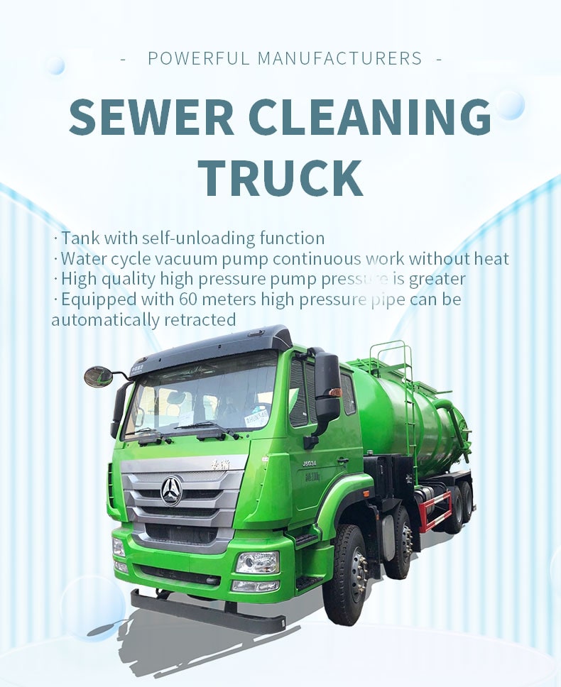  Factory Sinotruk 8x4 20000L Sewage Vacuum Suction Truck Detailed Diagram