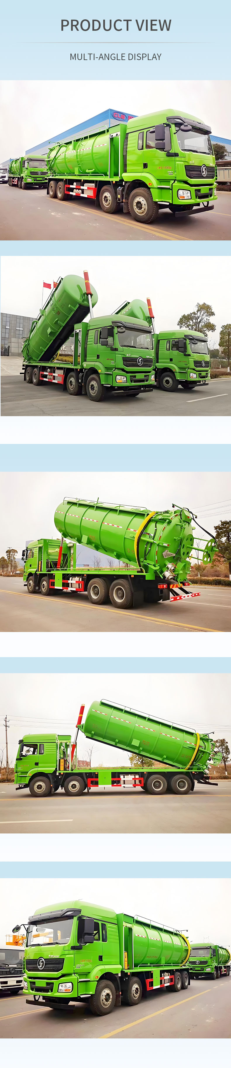  Shacman 8x4 30CBM Vacuum Sewage Suction Truck for Sale Product  Pictures