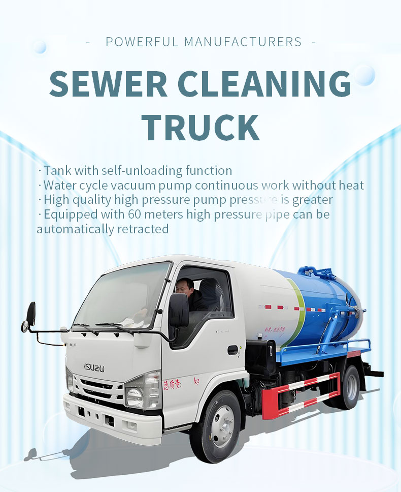  ISUZU ELF 5000L Mini Small Sewage Suction Truck Price Detailed Diagram