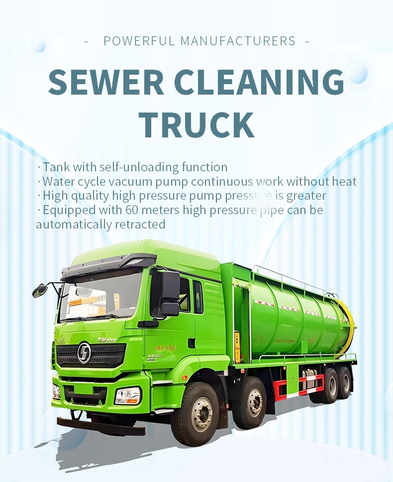  Shacman 8x4 30CBM Vacuum Sewage Suction Truck for Sale Detailed Diagram