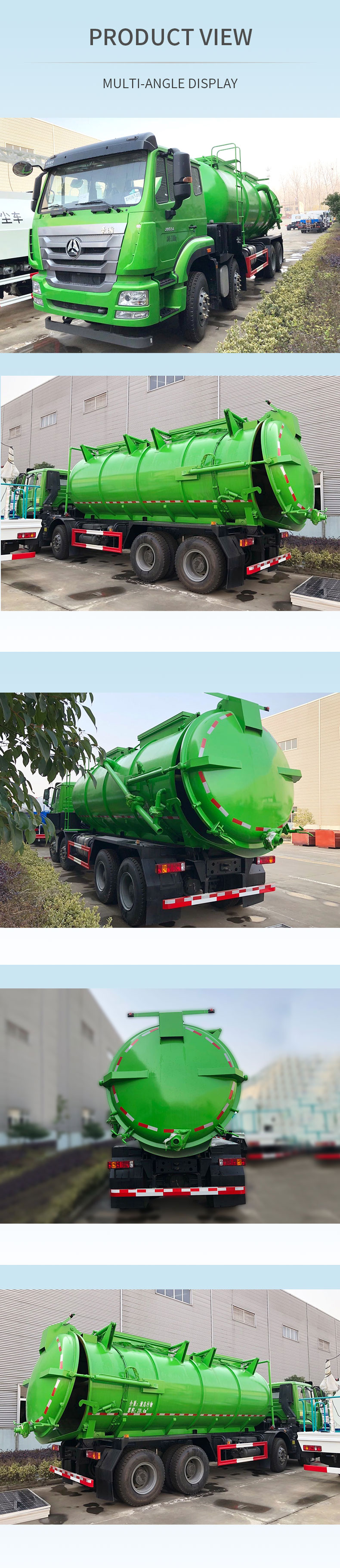  Factory Sinotruk 8x4 20000L Sewage Vacuum Suction Truck Product  Pictures