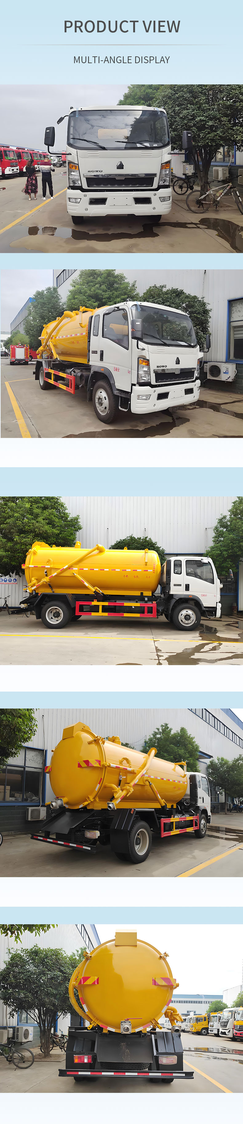  Howo 4x2 5000L Small Septic Fecal Suciton Tanker Truck Product  Pictures