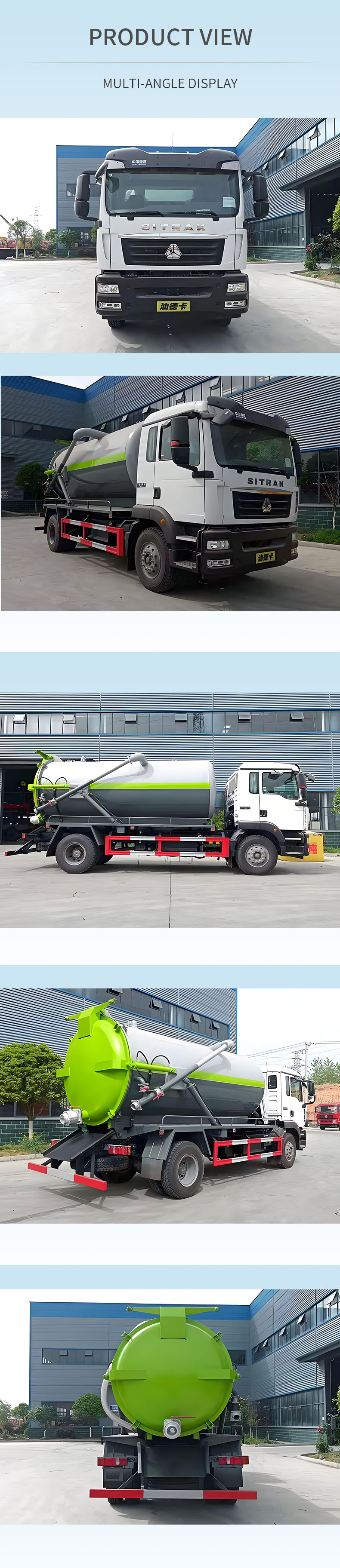  Sinotruk Sitrak 4x2 Vacuum 14000L Suciton Truck for Sale Product  Pictures