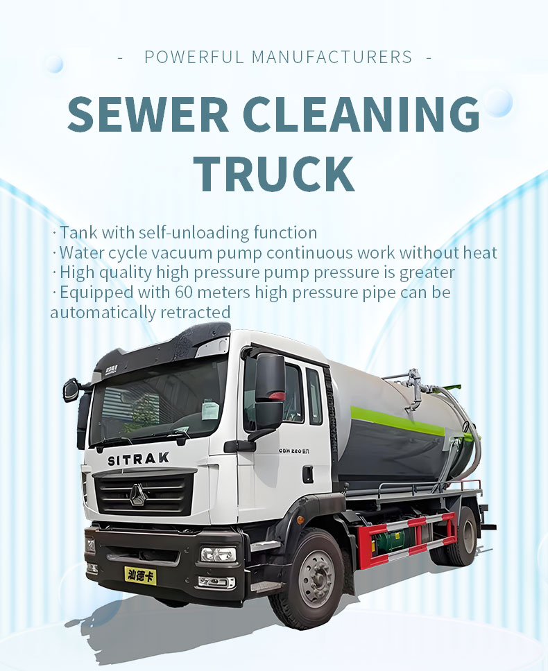  Sinotruk Sitrak 4x2 Vacuum 14000L Suciton Truck for Sale Detailed Diagram