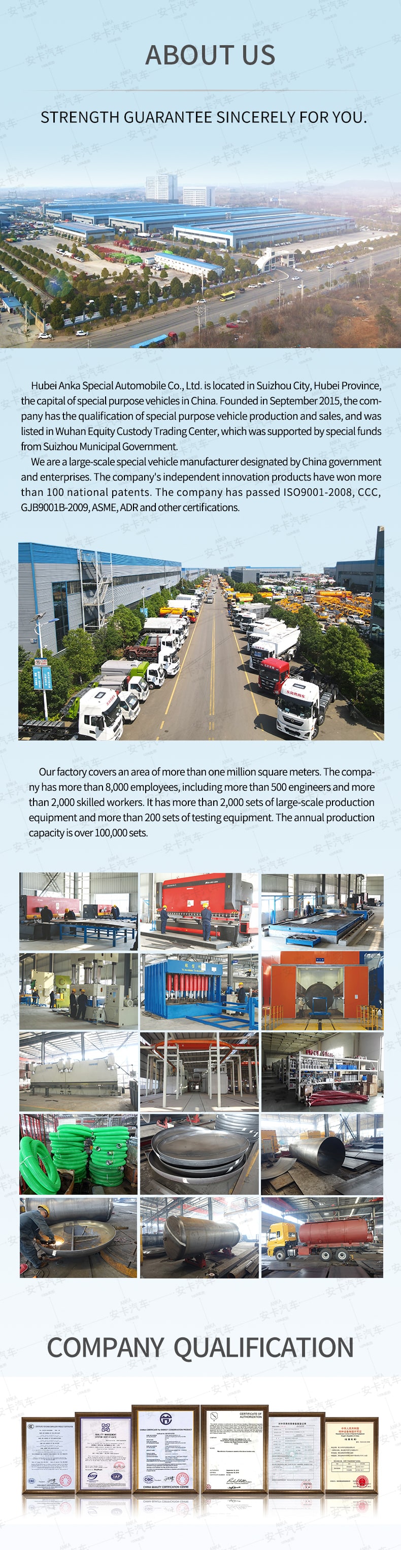  Shacman Fecal Septic Suction Truck 12000L for Sale Company Introduction