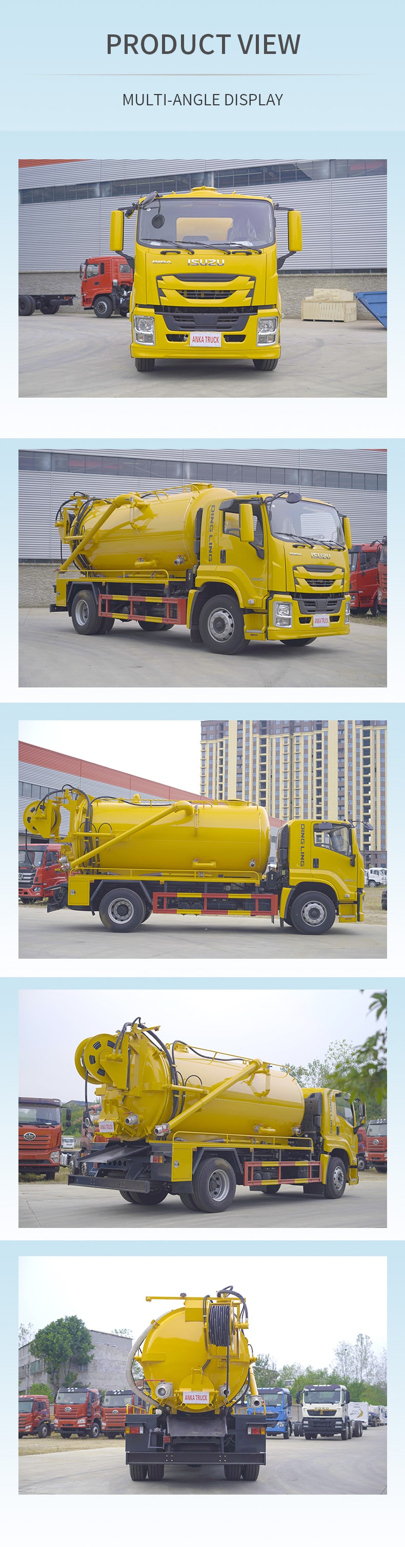  ISUZU 4×2 15m3 Sewage Cleaning and Suction Truck for Sale Product  Pictures
