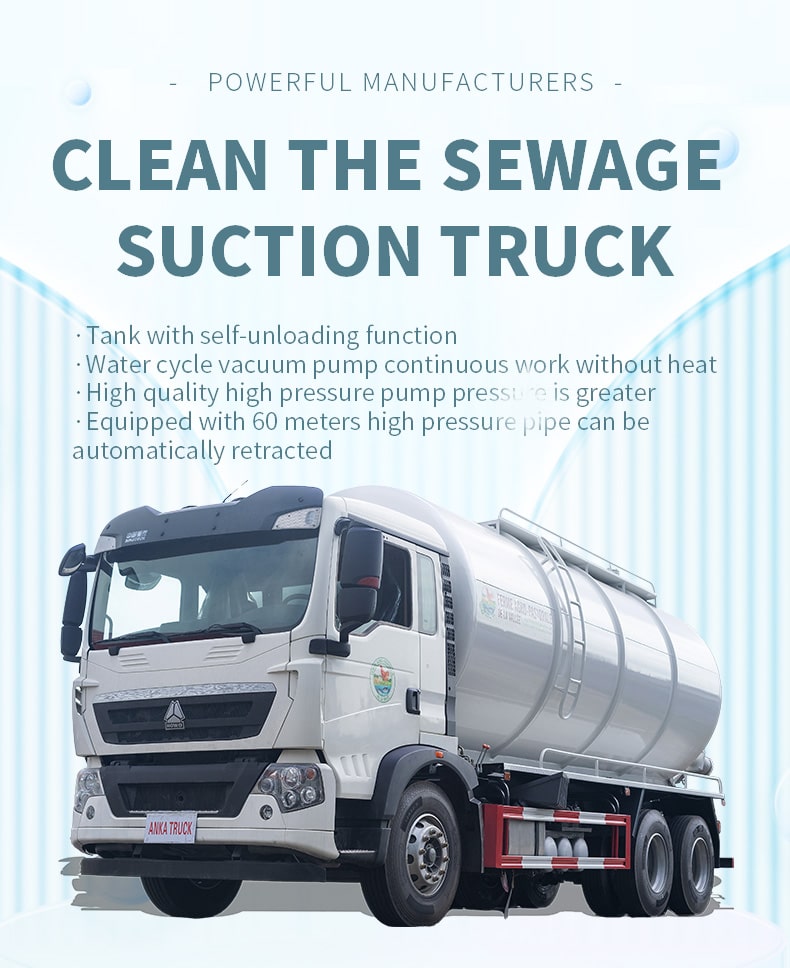  Sinotruk 24 Tons High-Pressure Cleaning Suction Truck Sewer Detailed Diagram