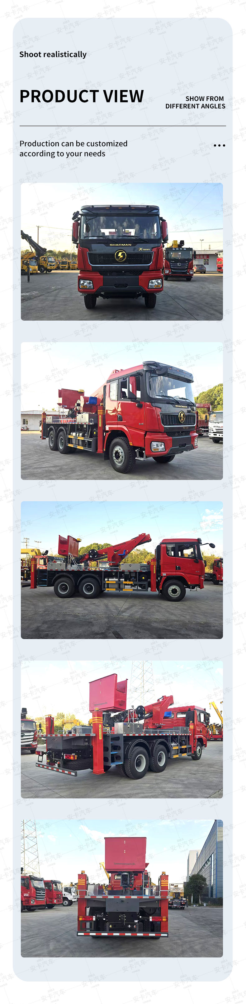  Shacman 24m Hydraulic Telescopic Boom Arm Aerial Lift Truck Product  Pictures