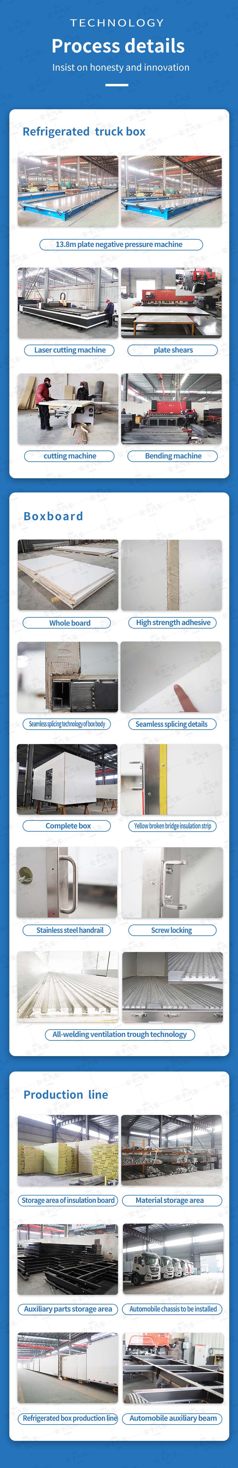  Shacman 3ton Van Box Truck Refrigerator Truck Craftsmanship Details