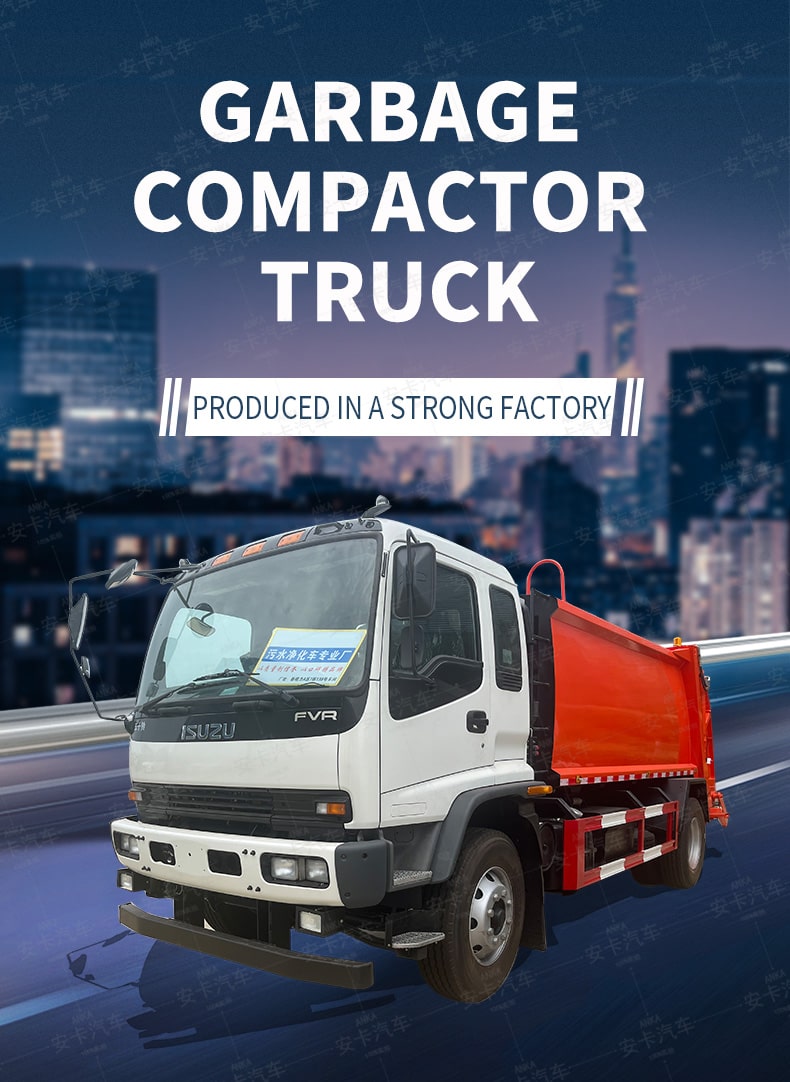  Japan Brand 12 CBM Garbage Compactor Truck for Sale Detailed Diagram