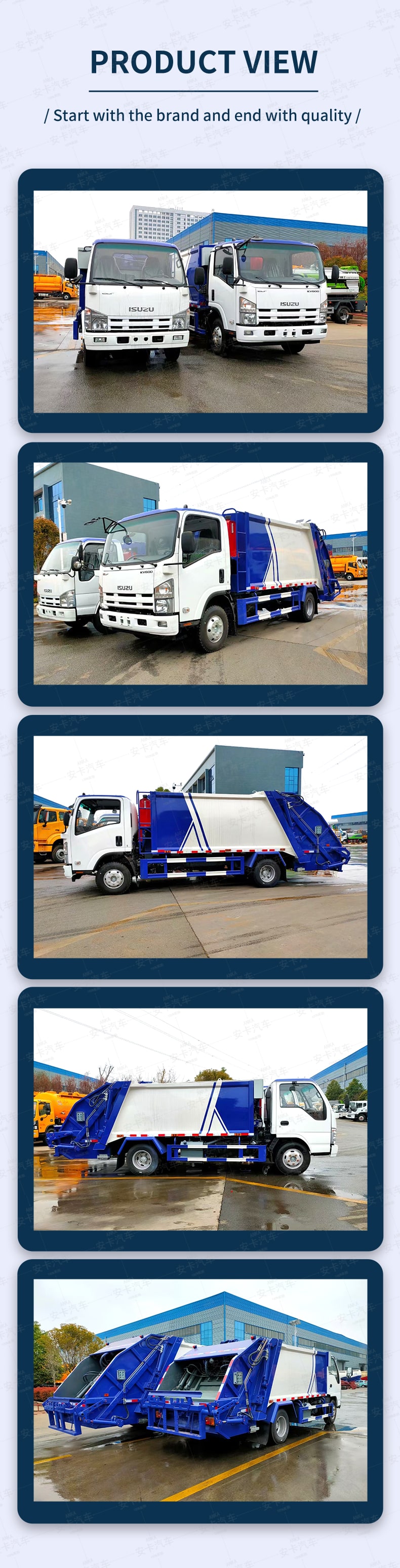  Isuzu 6/9 CBM Garbage Compactor Truck Trash Compressing Truck Product  Pictures