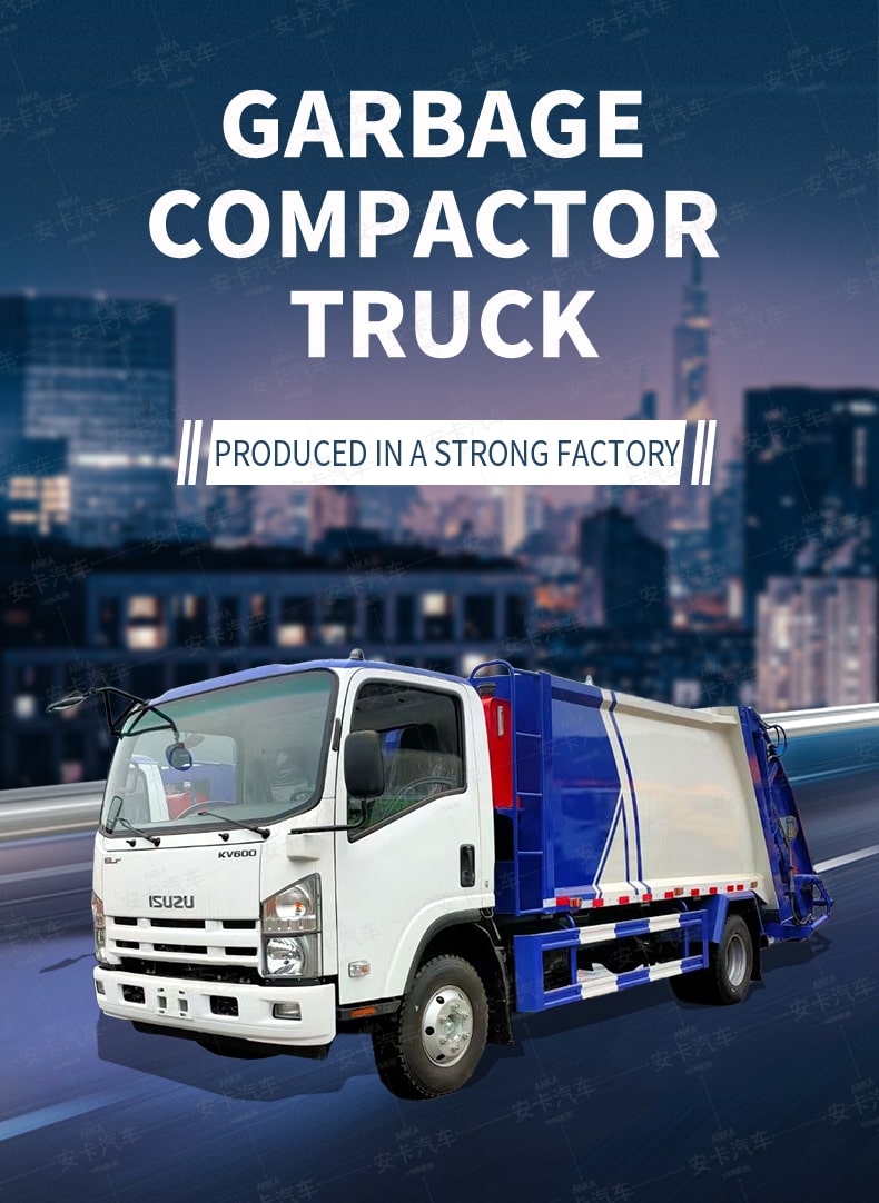  Isuzu 6/9 CBM Garbage Compactor Truck Trash Compressing Truck Detailed Diagram