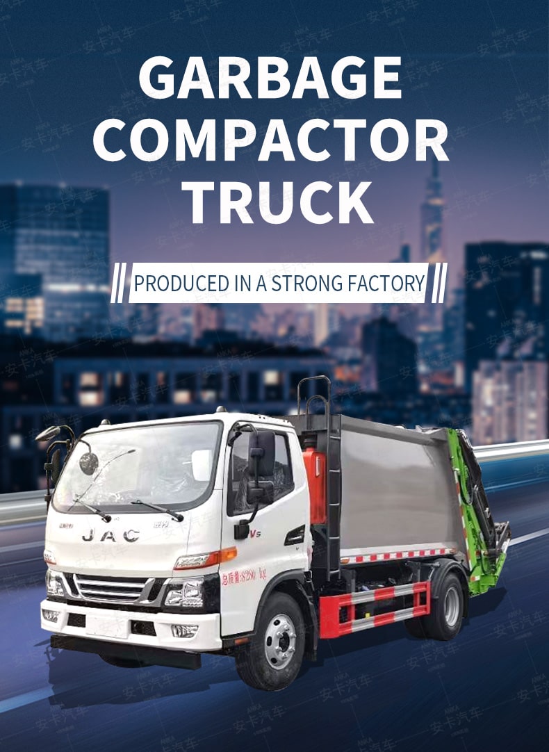  JAC 8 CBM 4 x2 Small Rubbish Conpressing Truck for Sale Detailed Diagram
