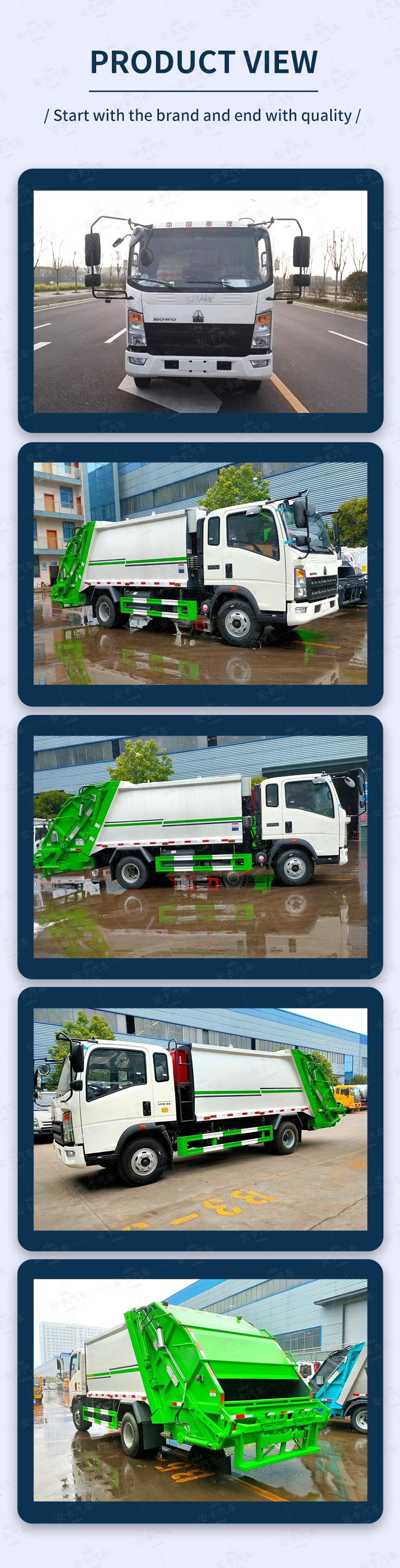  Howo 4x2 9 CBM Small Garbage Compactor Truck for Sale  Product  Pictures