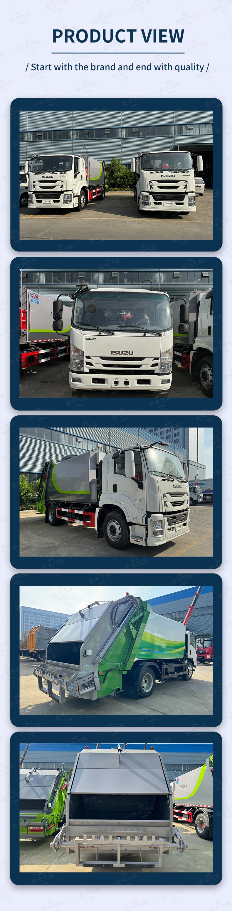  ISUZU 8 CBM Garbage Compactor Truck Rubbish Compressing Truck Product  Pictures