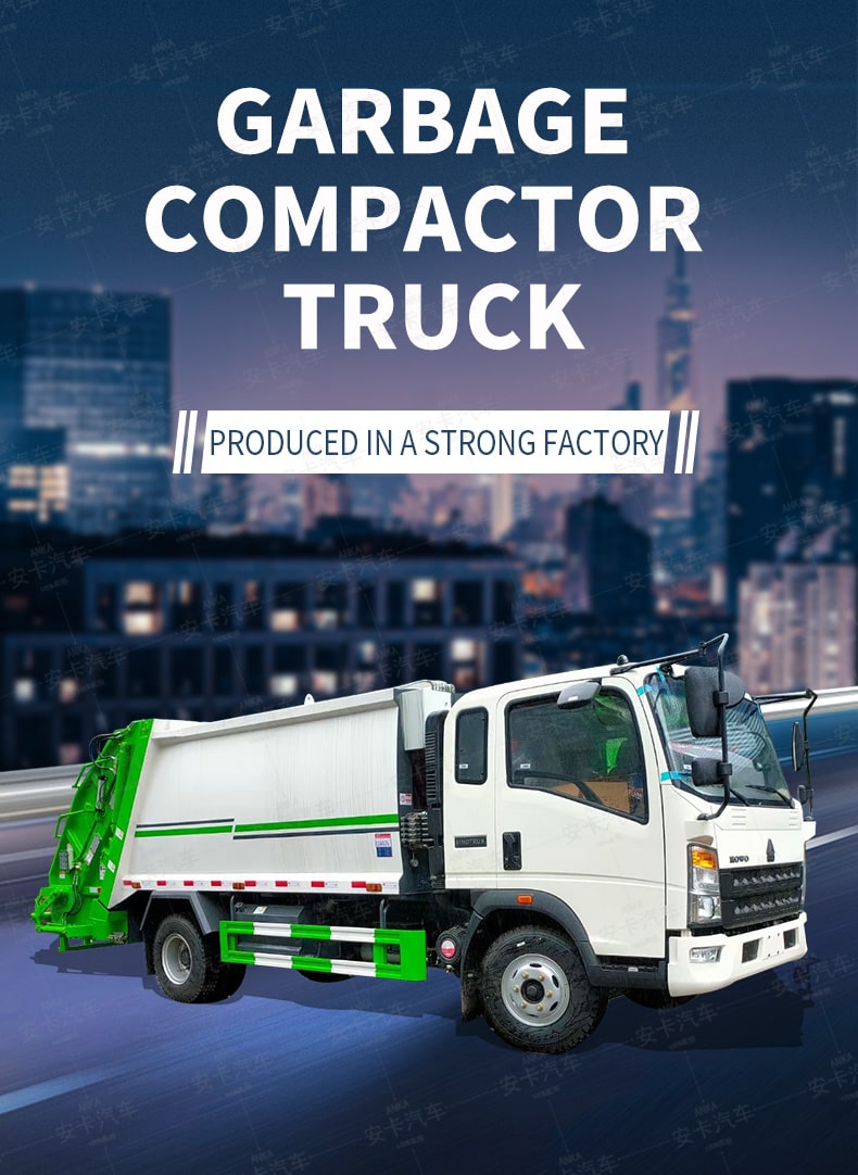  Howo 4x2 9 CBM Small Garbage Compactor Truck for Sale Detailed Diagram