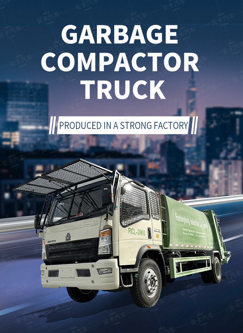  Howo 9 CBM 4x2 Small Compressing Rubbish Truck for Sale Detailed Diagram
