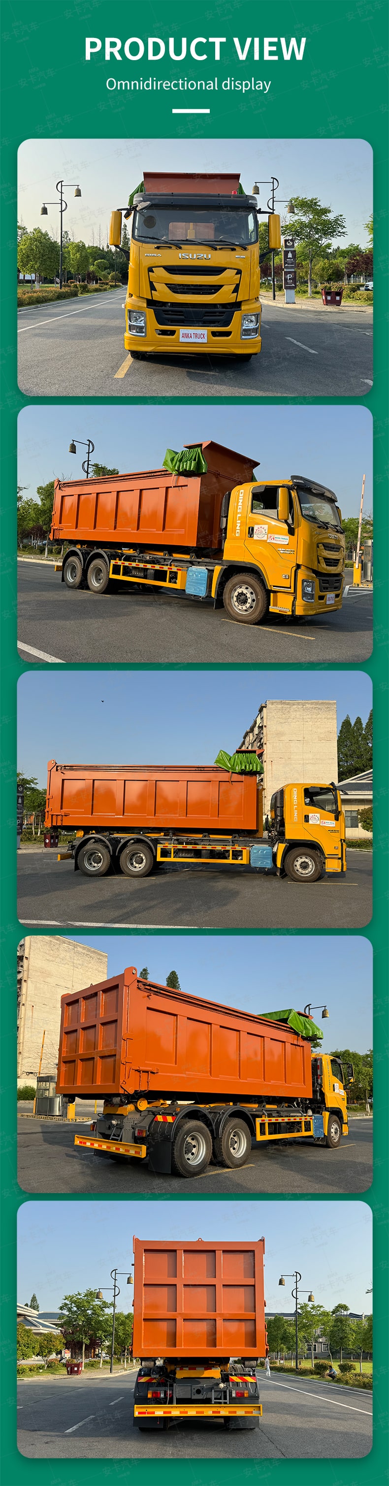  Janpan Brand Heavy Duty 30 Ton Hook Lift Garbage Truck Product  Pictures