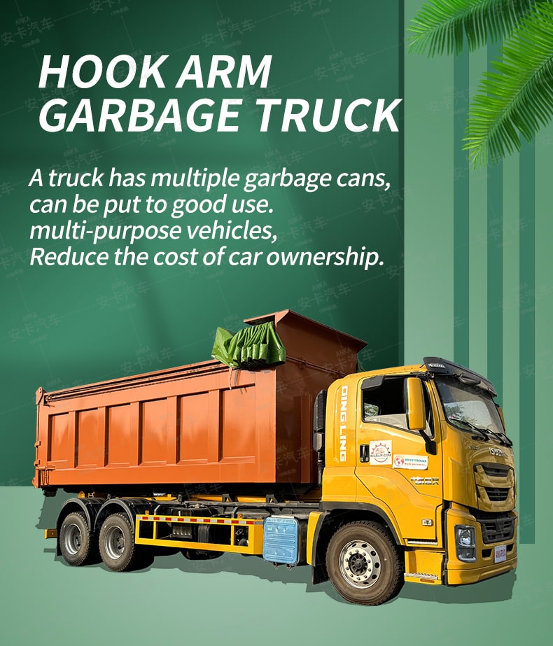  Janpan Brand Heavy Duty 30 Ton Hook Lift Garbage Truck Detailed Diagram