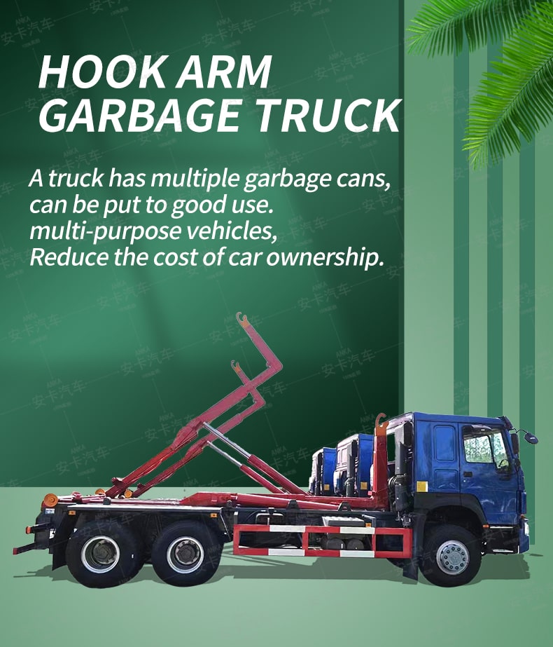  Howo 6x4 20 Tons Hook Lifting Garbage Loading Truck Price Detailed Diagram