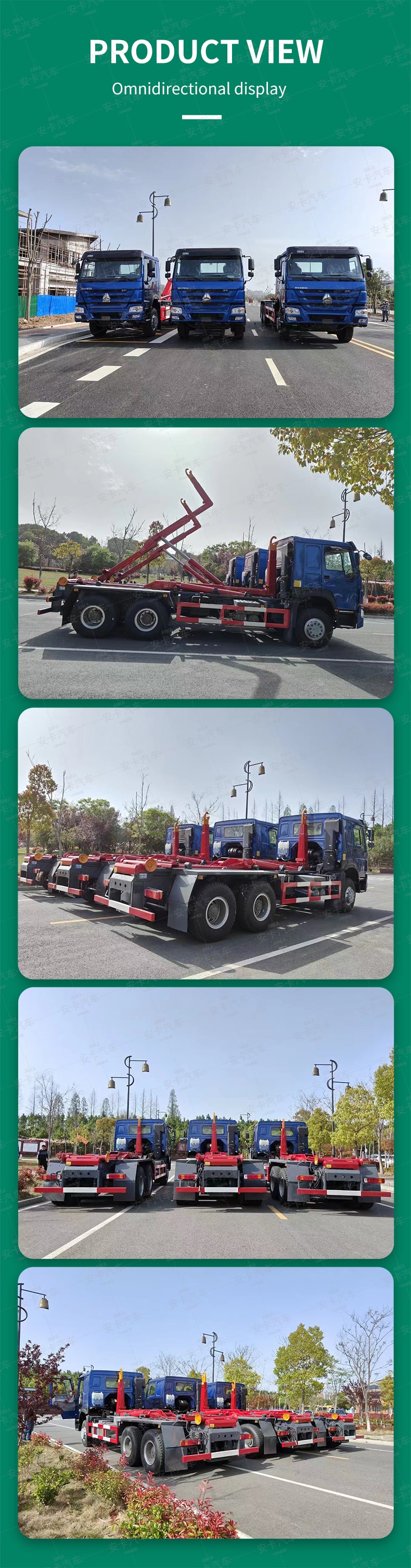  Howo 6x4 20 Tons Hook Lifting Garbage Loading Truck Price Product  Pictures