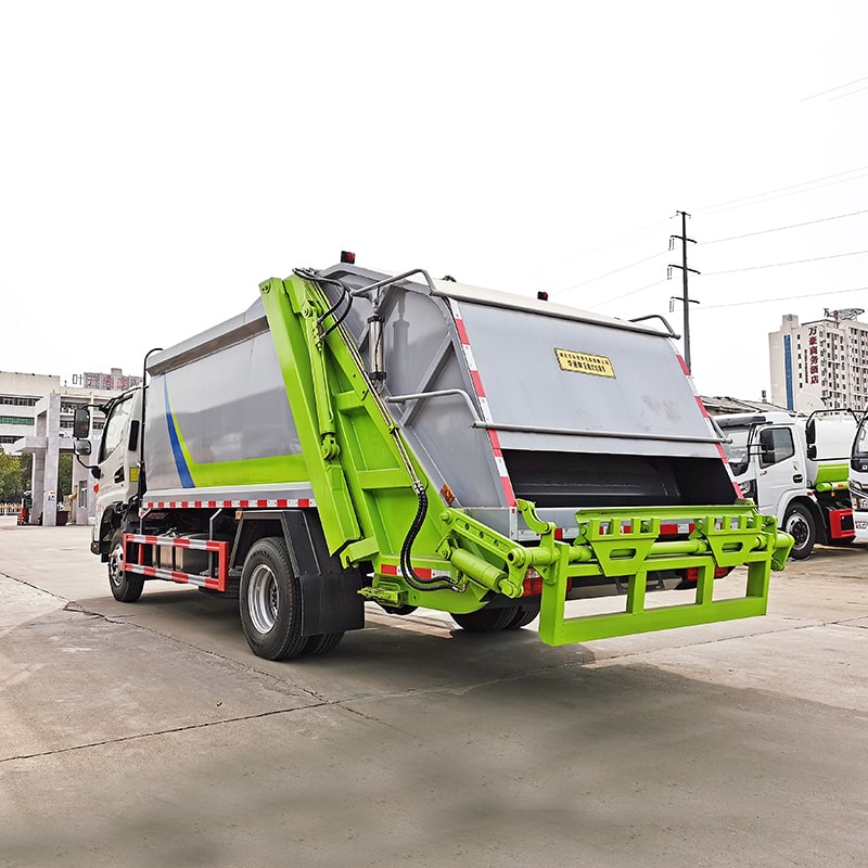 JAC 8m3 4*2 compressed garbage truck for garbage collect Oblique back plot