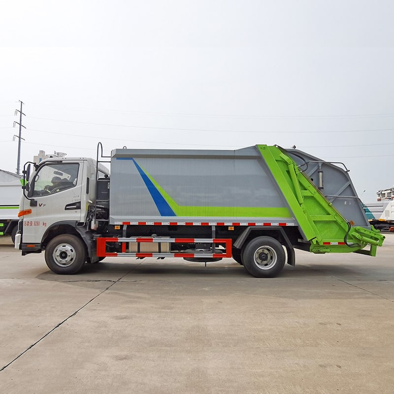 JAC 8m3 4*2 compressed garbage truck for garbage collect Front side view
