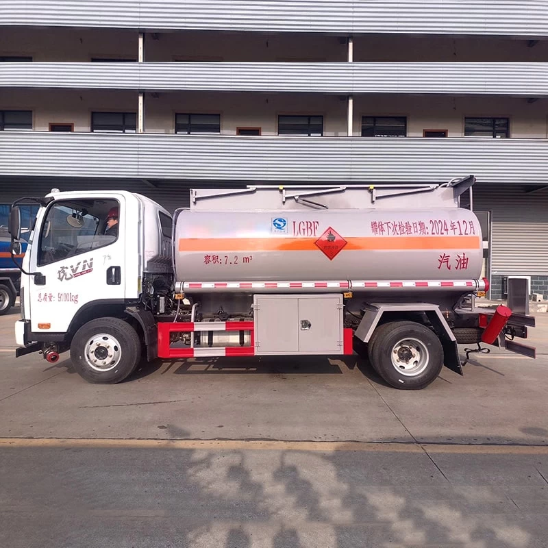 FAW 7200L Diesel Gasoline Delivery Transport Truck Front Side View
