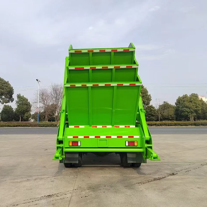 Howo 4 cubic meters Skip Loader Garbage Truck for Sale Back Image
