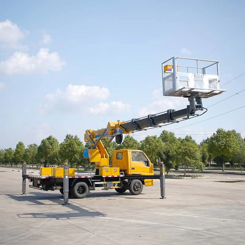 JMC 26m aerial work platform hydraulic lifting truck Front Side View 