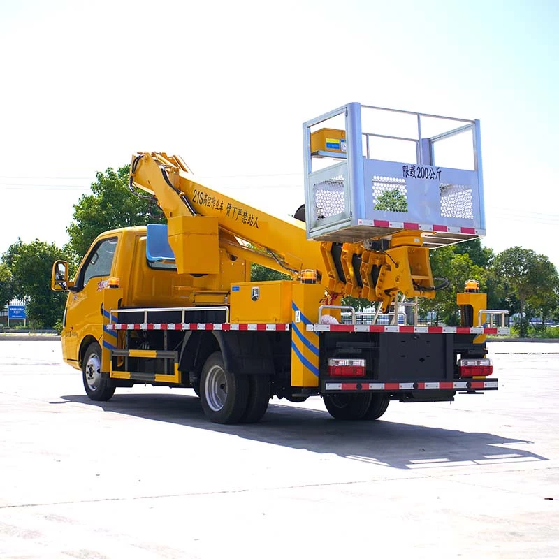 DongFeng 4x2 25m Aerial Working Platform truck Oblique Back Plot