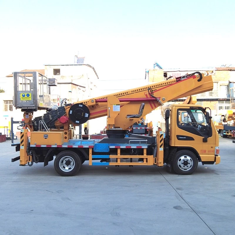 JAC 30 meters boom lift aerial work bucket truck Front Side View