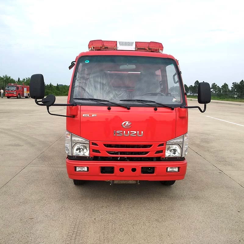 Isuzu 2000 Liters Water Foam Fire Fighting Truck Front View