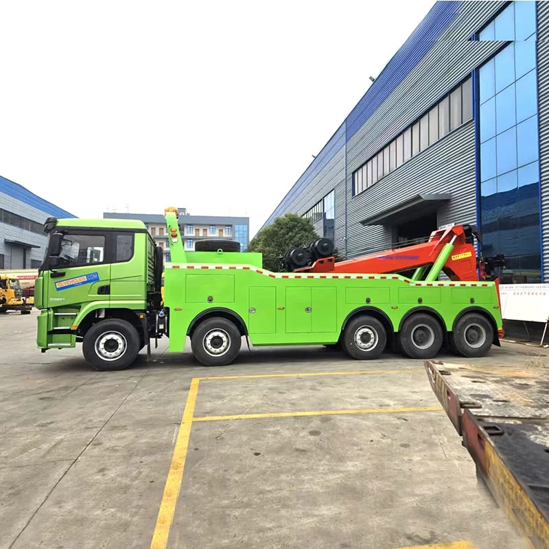 Shacman 10x4 Wrecker Tow Truck 40Ton with Hydraulic Crane
Front Side View