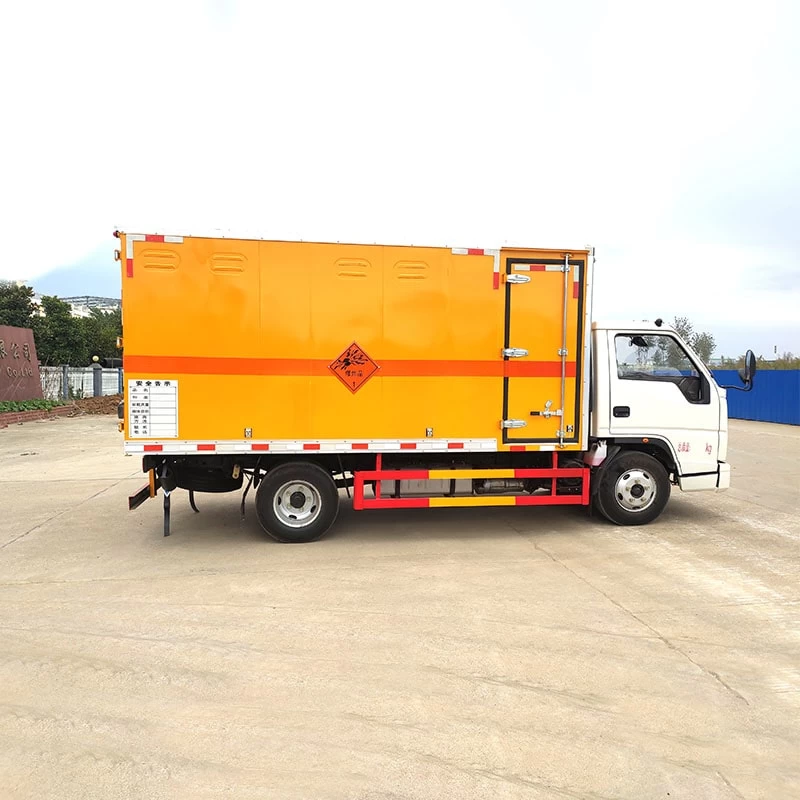 JMC 4*2 dangerous goods explosive transporting truck Front Side View 