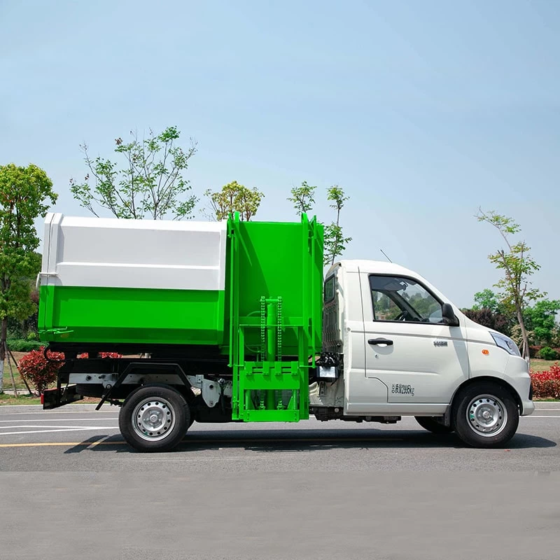 Foton sanitation side loader dump garbage collection truck Front Side View