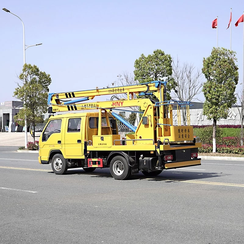 Foton 13m bucket truck aerial working truck Oblique Back Plot