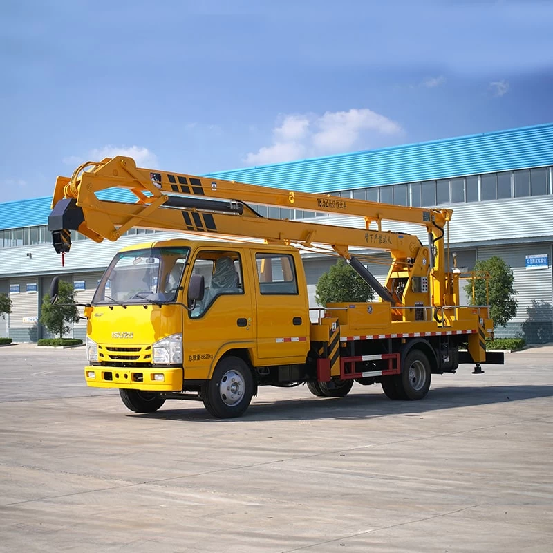 ISUZU ELF Double Row 18.5m High Altitude Operation Truck Oblique Front View
